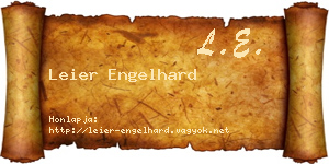 Leier Engelhard névjegykártya